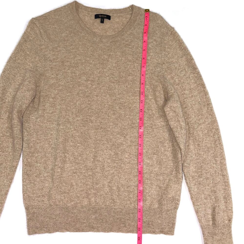 Quince Mongolian Cashmere Oatmeal Crewneck Sweater Size Large - Picture 13 of 14